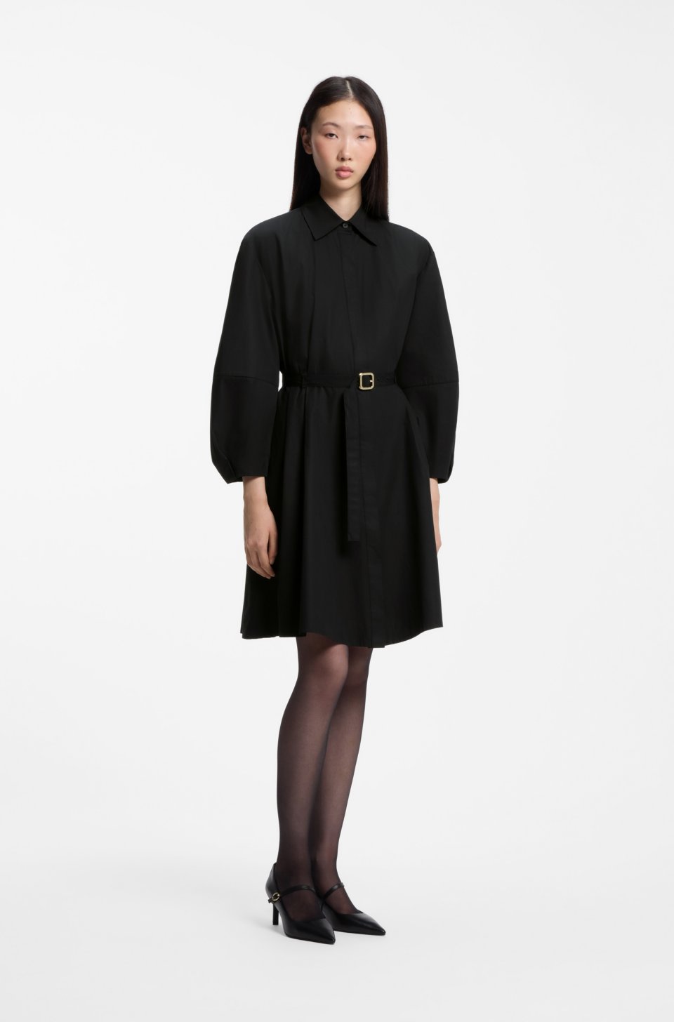 Cotton shirt dress