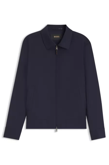Jacke aus Schurwolle mit wasserabweisendem Finish