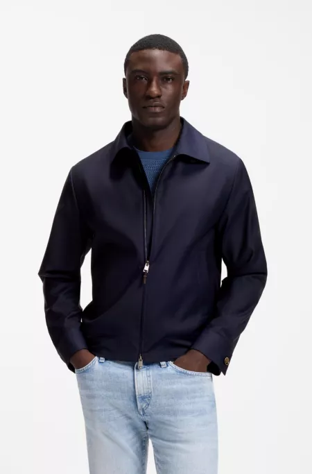 Veste déperlante en laine vierge