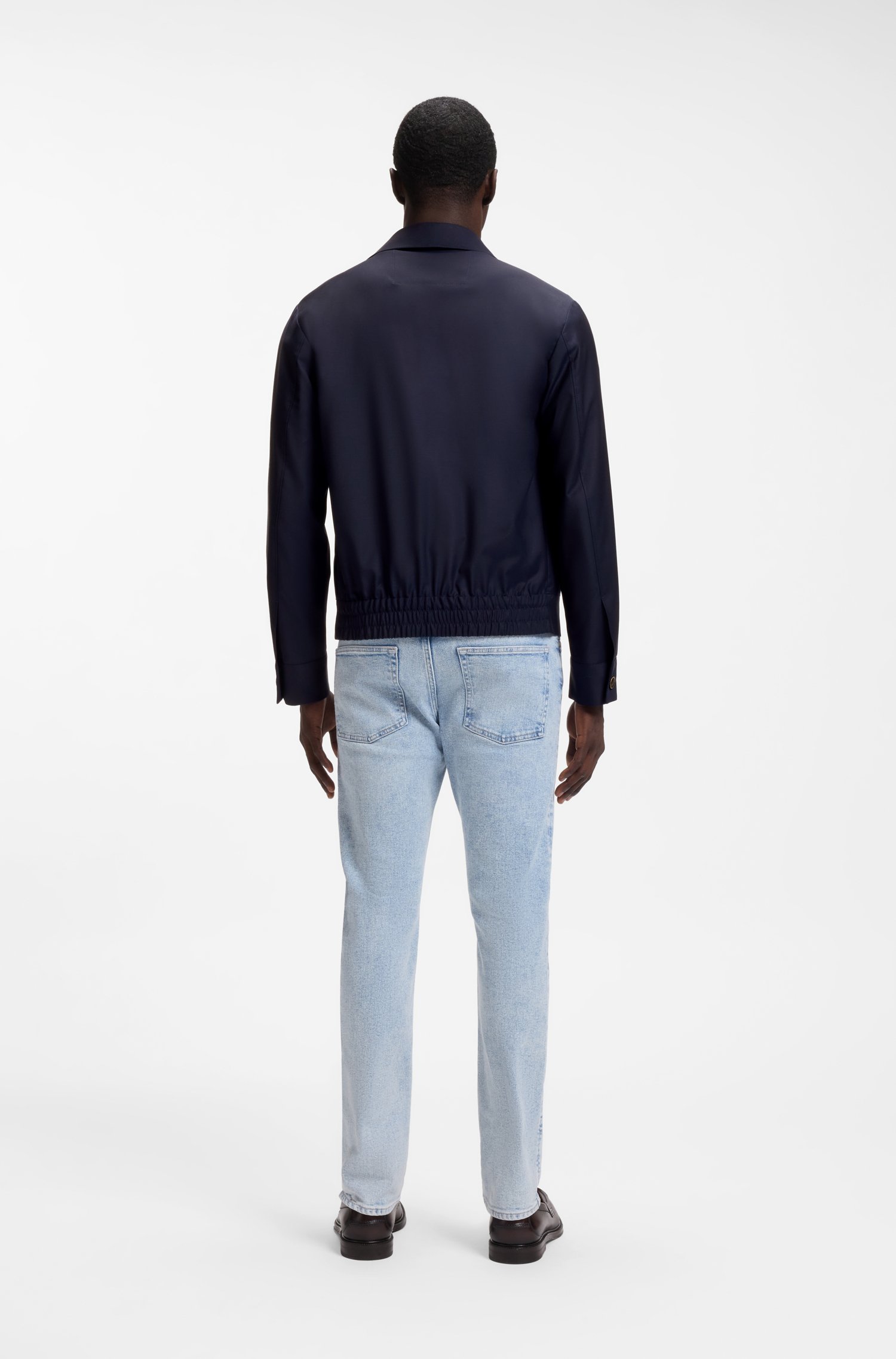 Boss Water-repellent jacket in virgin wool jackor herr – bild 2