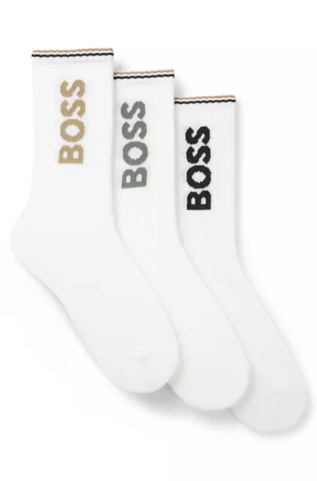 Lot de trois paires de chaussettes mi-hautes