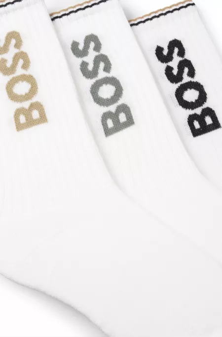 Lot de trois paires de chaussettes mi-hautes