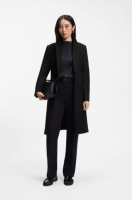 Single-breasted formal coat in wool 2