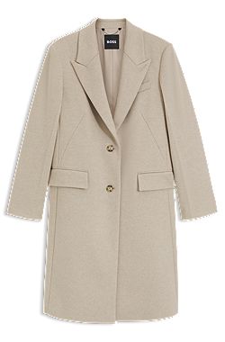 Single-breasted formal coat in wool