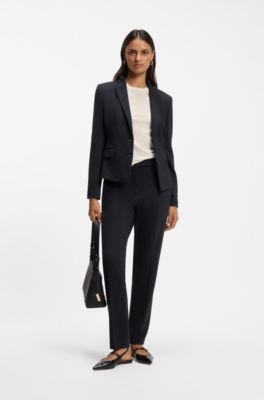 Slim-fit stretch blazer, Dark Blue