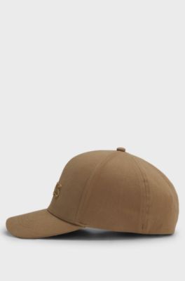 Stretch-cotton logo cap, Brown