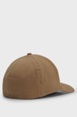 Stretch-cotton logo cap, Brown