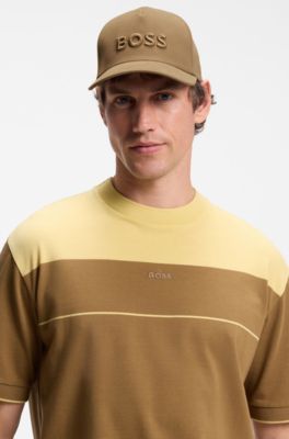 Stretch-cotton logo cap, Brown