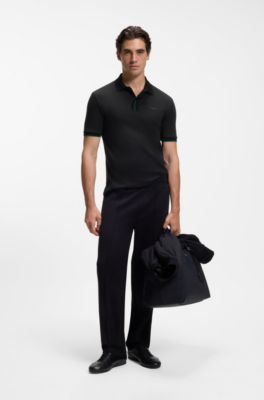 BOSS x ASTON MARTIN polo shirt in mercerised cotton, Black