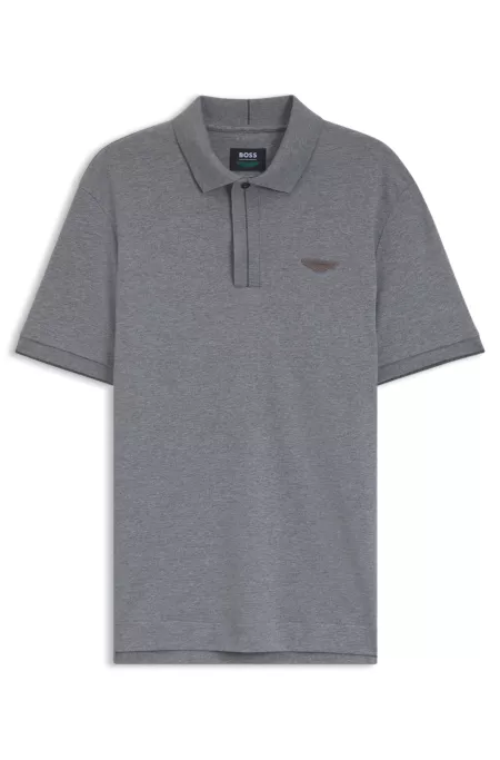 BOSS x ASTON MARTIN Poloshirt aus merzerisierter Baumwolle