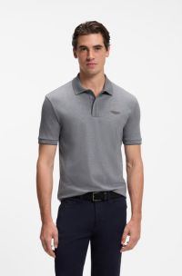 BOSS x ASTON MARTIN Poloshirt aus merzerisierter Baumwolle, Grau