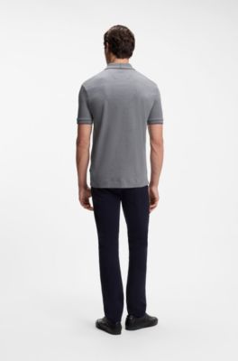 BOSS x ASTON MARTIN polo shirt in mercerised cotton, Grey