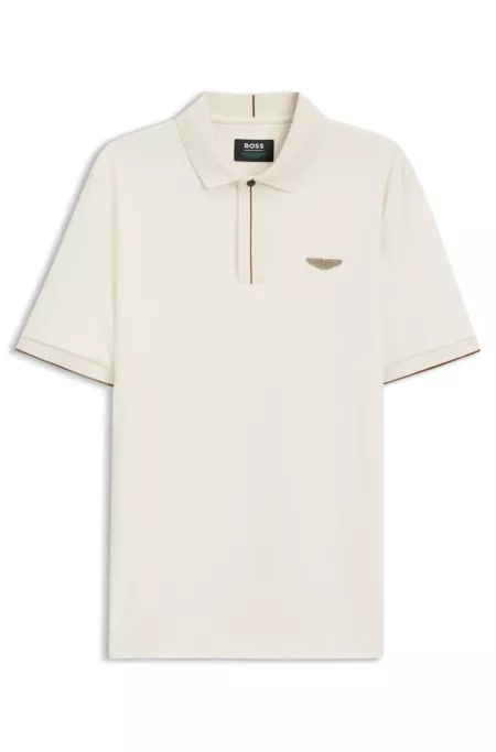 BOSS x ASTON MARTIN polo shirt in mercerised cotton