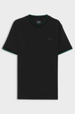BOSS x ASTON MARTIN T-shirt in mercerised cotton, Black
