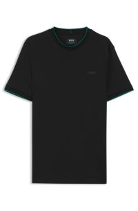 BOSS x ASTON MARTIN T-shirt in mercerised cotton, Black