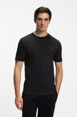BOSS x ASTON MARTIN T-shirt in mercerised cotton, Black