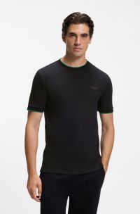 BOSS x ASTON MARTIN T-shirt in mercerised cotton, Black