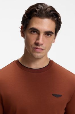 BOSS x ASTON MARTIN T-shirt in mercerised cotton, Brown
