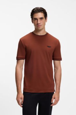 BOSS x ASTON MARTIN T-shirt in mercerised cotton, Brown