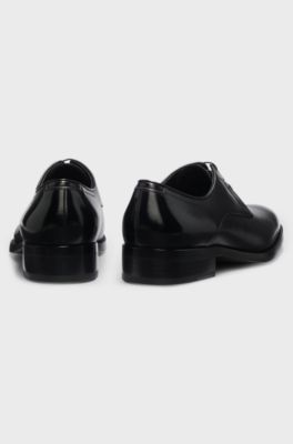 Italian-leather Derby shoes, Black