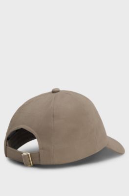 Stretch-cotton cap, Taupe