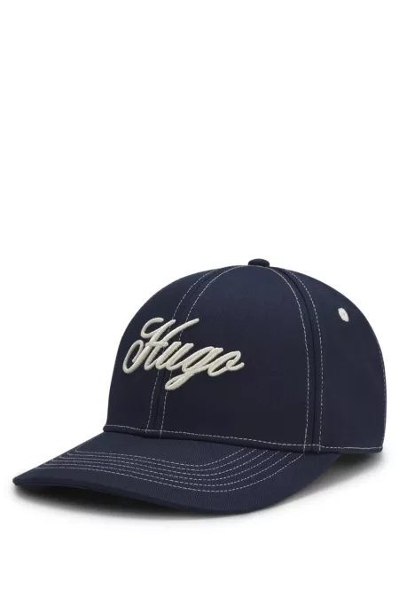 Gorra de sarga de algodón con logo