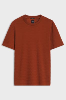 Cotton T-shirt with pattern, Brown