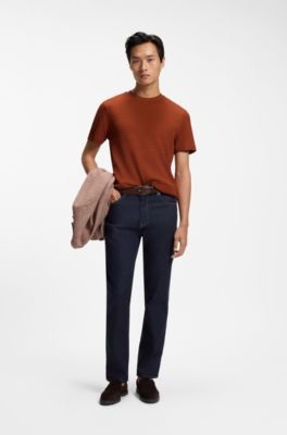 Cotton T-shirt with pattern, Brown