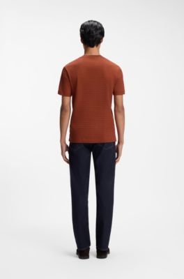 Cotton T-shirt with pattern, Brown