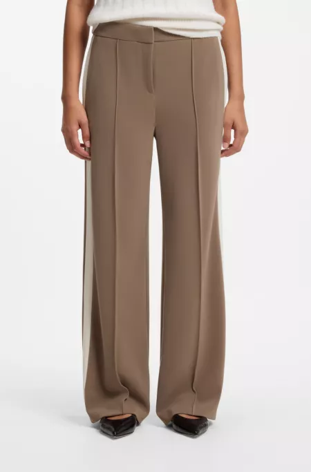 Relaxed crepe trousers