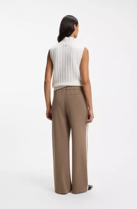 Relaxed crepe trousers
