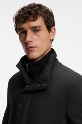 Water-repellent coat , Black