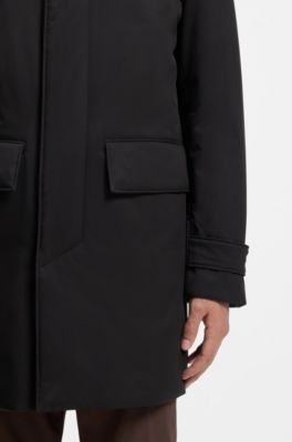 Water-repellent coat , Black
