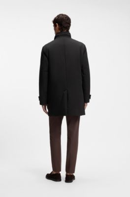 Water-repellent coat , Black