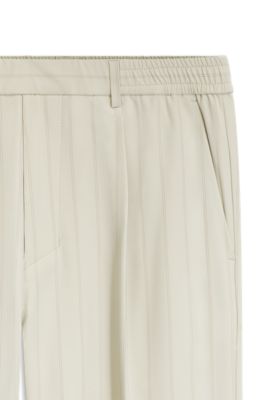BOSS x AO pinstripe trousers, Light Beige