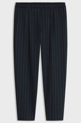 BOSS x AO pinstripe trousers, Dark Blue