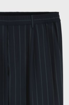 BOSS x AO pinstripe trousers, Dark Blue