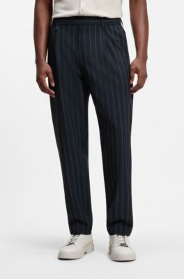 BOSS x AO pinstripe trousers, Dark Blue