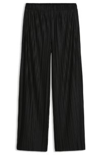 Pliss&eacute; trousers, Black