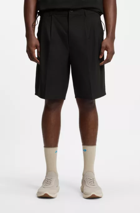 BOSS x AO pleated shorts