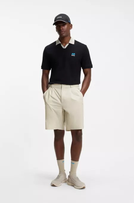 BOSS x AO pleated shorts