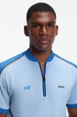 BOSS x AO replica teamwear polo shirt, Light Blue