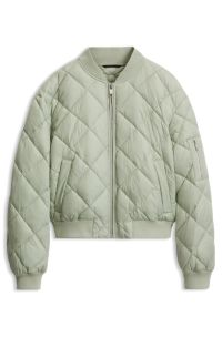 Water-repellent jacket with diamond quilting, Light Green