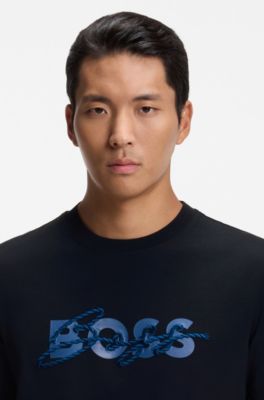 Cotton jersey T-shirt , Dark Blue