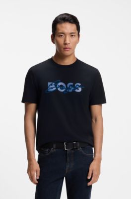 Cotton jersey T-shirt , Dark Blue