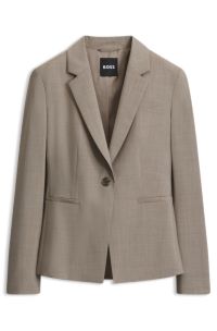 Slim-fit wool blazer, Light Brown