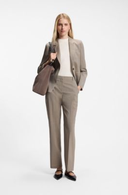 Slim-fit wool blazer, Light Brown