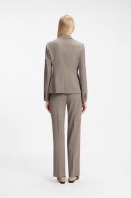 Slim-fit wool blazer, Light Brown