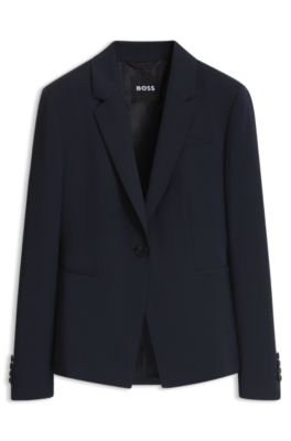 Slim-fit wool blazer, Dark Blue