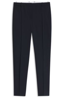 Slim-fit virgin-wool trousers, Dark Blue